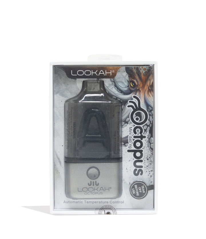 Grey Lookah Octopus Dab Rig Vaporizer Packaging Front View on White Background