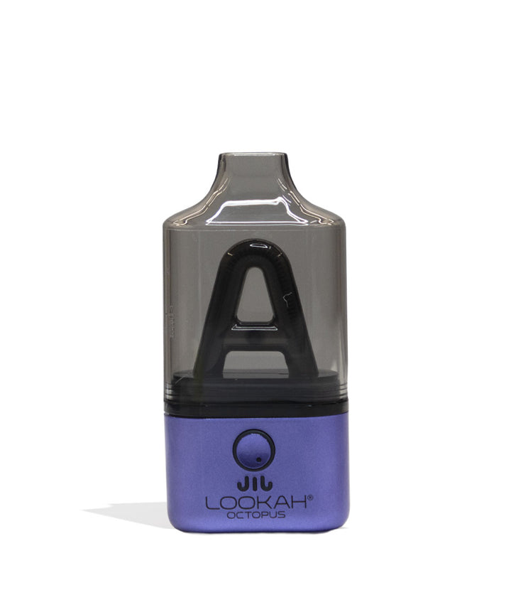 Purple Lookah Octopus Dab Rig Vaporizer Front View on White Background