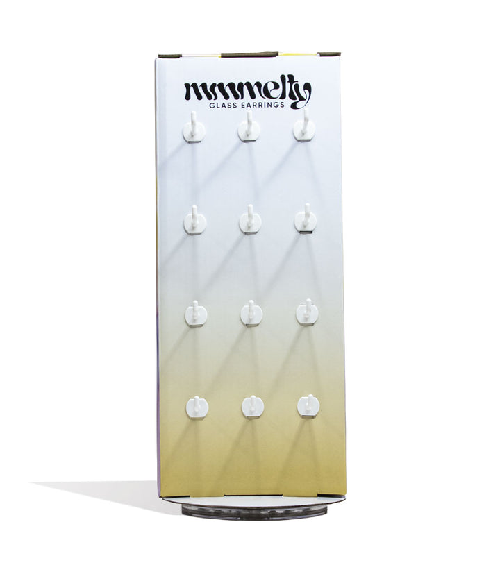 Mmmelty 72pc Earring Display Empty Front View on White Background