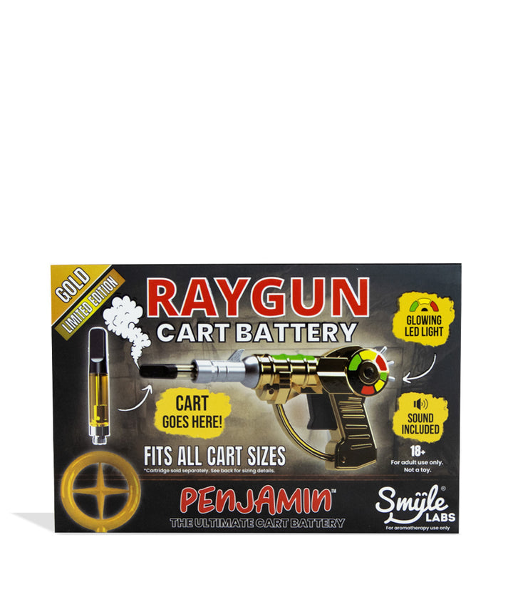 Gold Smyle Penjamin Raygun Variable Voltage Battery packaging on white background