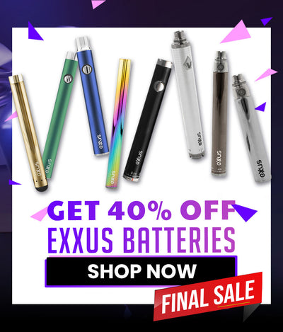 Got Vape Wholesale 40% Off Exxus Batteries Black Friday Sale