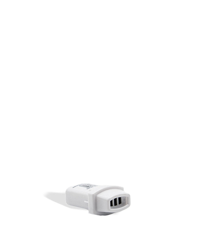 One white plastic inhaler piece on a white background by Smyle Labs

