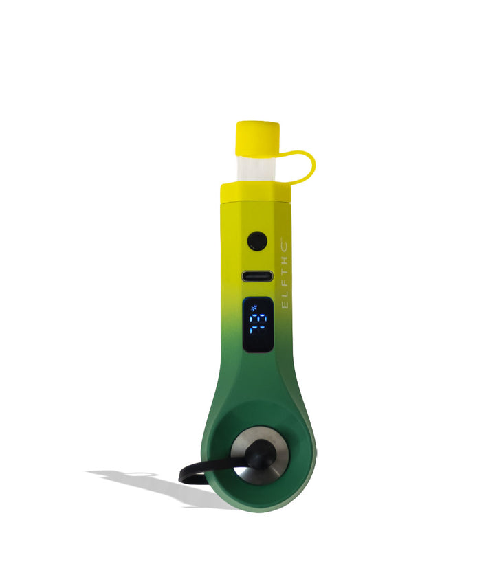 Yellow-Green Elf THC CannDab Vaporizer Front View on White Background