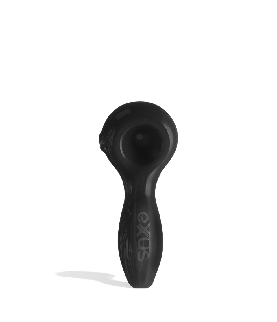 Black Exxus Vape BUBL Hand Pipe 12pk Front View on White Background