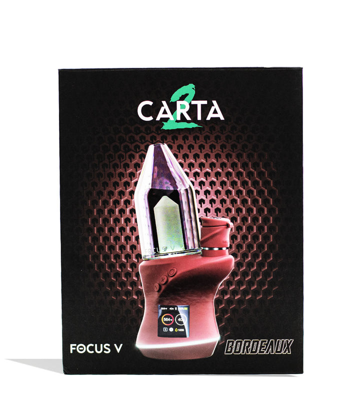 Bordeaux Focus V Carta 2 Electronic Dab Rig Packaging Front View on White Background