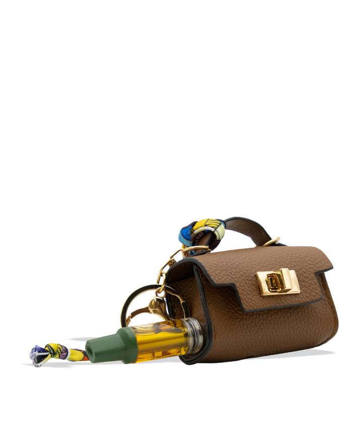 Smyle Pursejamin cartridge vaporizer in quarter view displaying cartridge on a white background