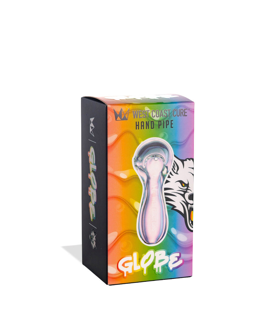 Full Color West Coast Cure Globe Hand Pipe 15pk Packaging Front View on White Background