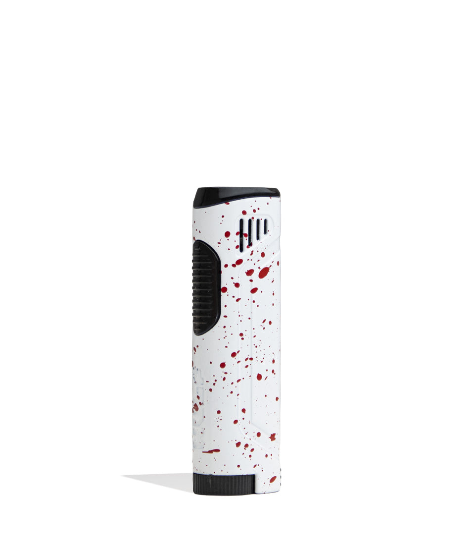 White Red Spatter Wulf Mods Blitz Butane Powered Torch 9pk Front View on White Background