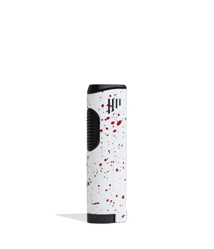 White Red Spatter Wulf Mods Blitz Butane Powered Torch 9pk Front View on White Background