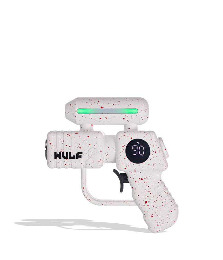 White Red Spatter Wulf Mods Zapp Variable Voltage Battery on white background