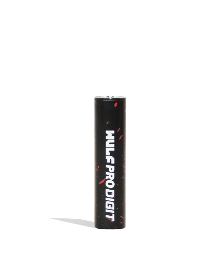 Black Red Spatter Wulf Mods Pro Digit Variable Voltage Battery 15pk Back View on White Background