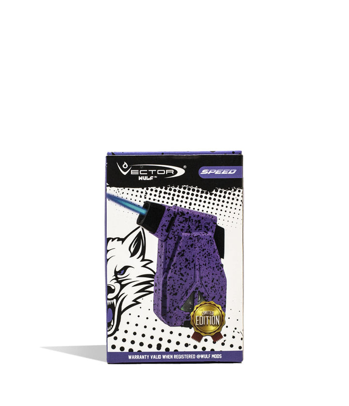 Purple Black Spatter Wulf Mods Speed Torch 18pk Packaging Front View on White Background
