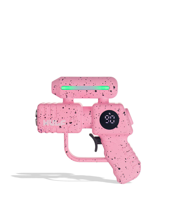 Pink Black Spatter Wulf Mods Zapp Variable Voltage Battery on white background