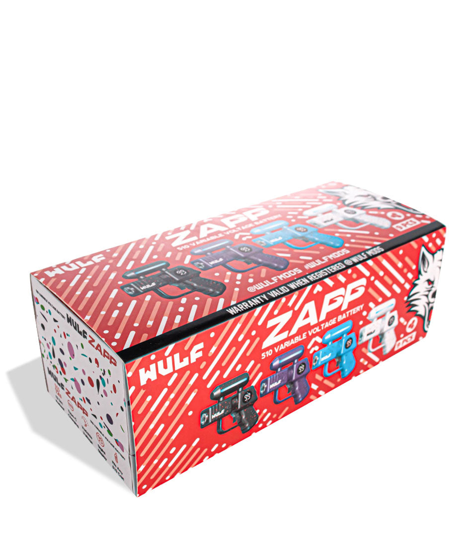 Wulf Mods Zapp Variable Voltage Battery 9pk side view with sleeve on white background