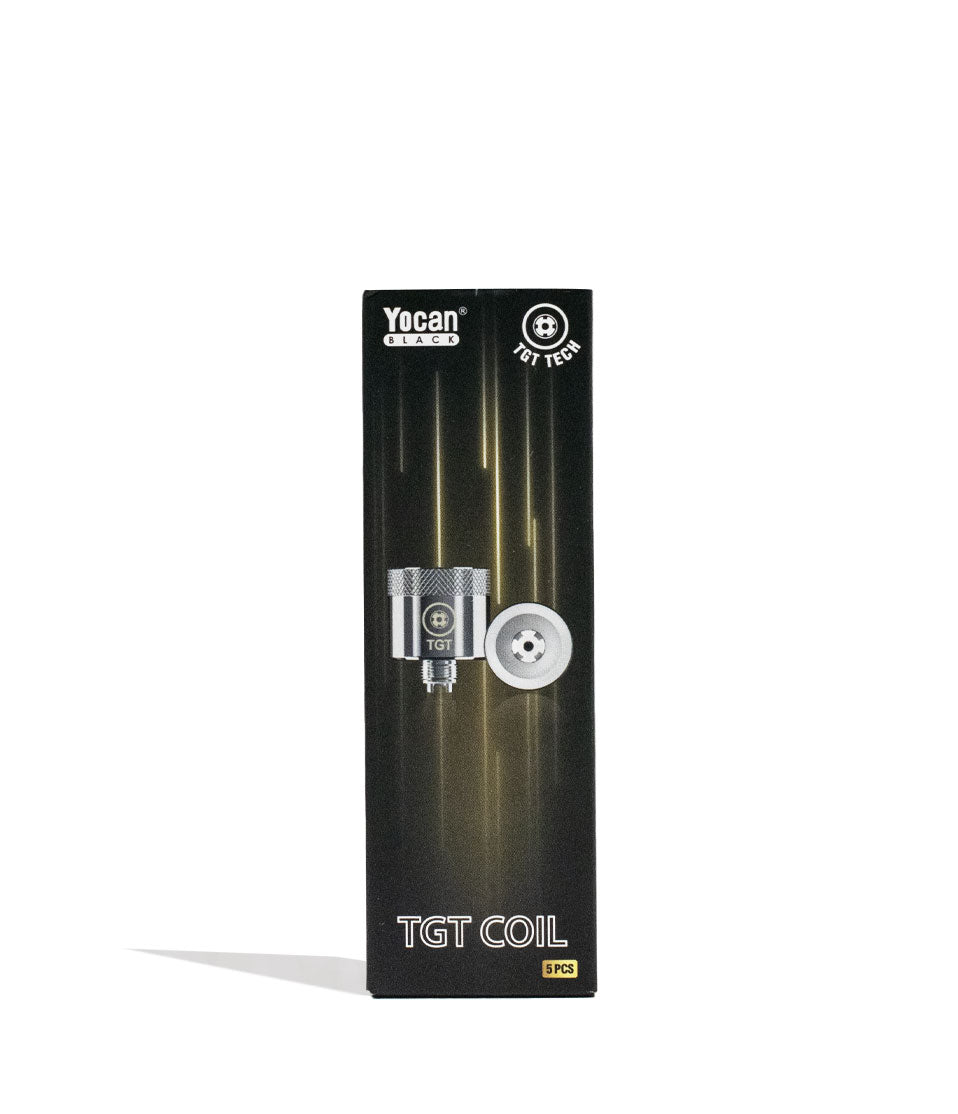 Yocan Black Series TGT Target Coil 5pk Packaging Front View on White Background