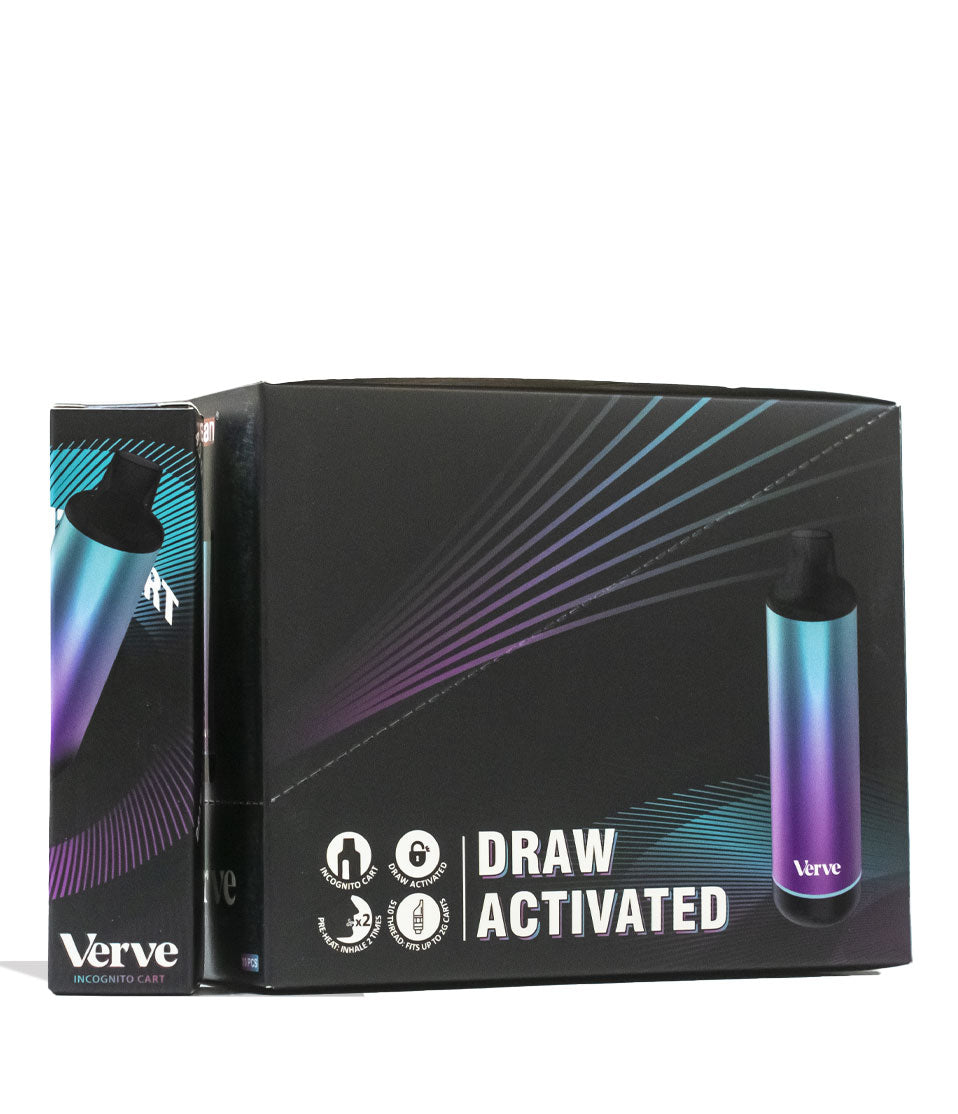 Blue-Purple Yocan Verve Cartridge Vaporizer Packaging Front View on White Background