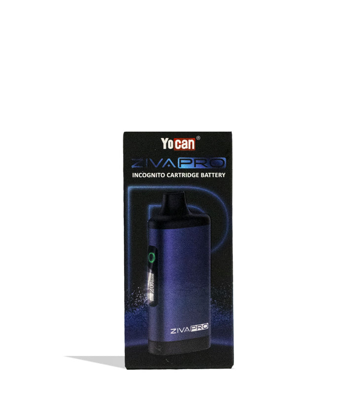 Dark Blue Yocan Ziva Pro 2g Cartridge Vaporizer 10pk Packaging Single Front View on White Background
