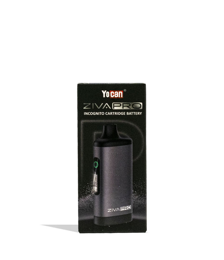 Grey Yocan Ziva Pro 2g Cartridge Vaporizer 10pk Packaging Single Front View on White Background