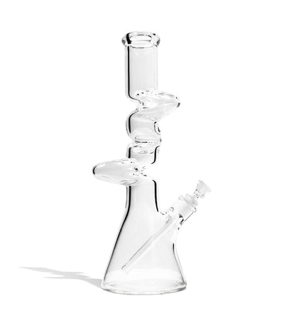 16 Inch 7mm Thick Zong Water Pipe with Bowl Front View on White Background