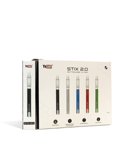 side box Yocan STIX 2.0 Auto Draw Concentrate Vaporizer 10pk on white background