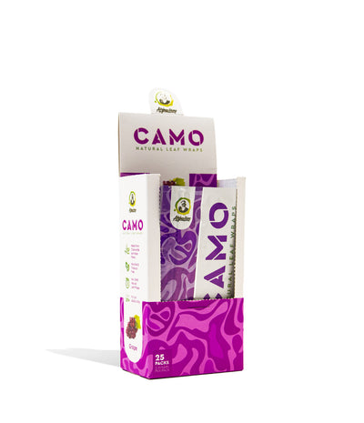 Grape Camo Natural Leaf Chamomile Wrap 25pk on white studio background