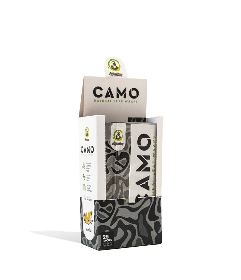 Vanilla Camo Natural Leaf Chamomile Wrap 25pk on white studio background