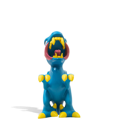 Elbo Glass Blue Open Mouth Raptor Vinyl Figure front view on white background