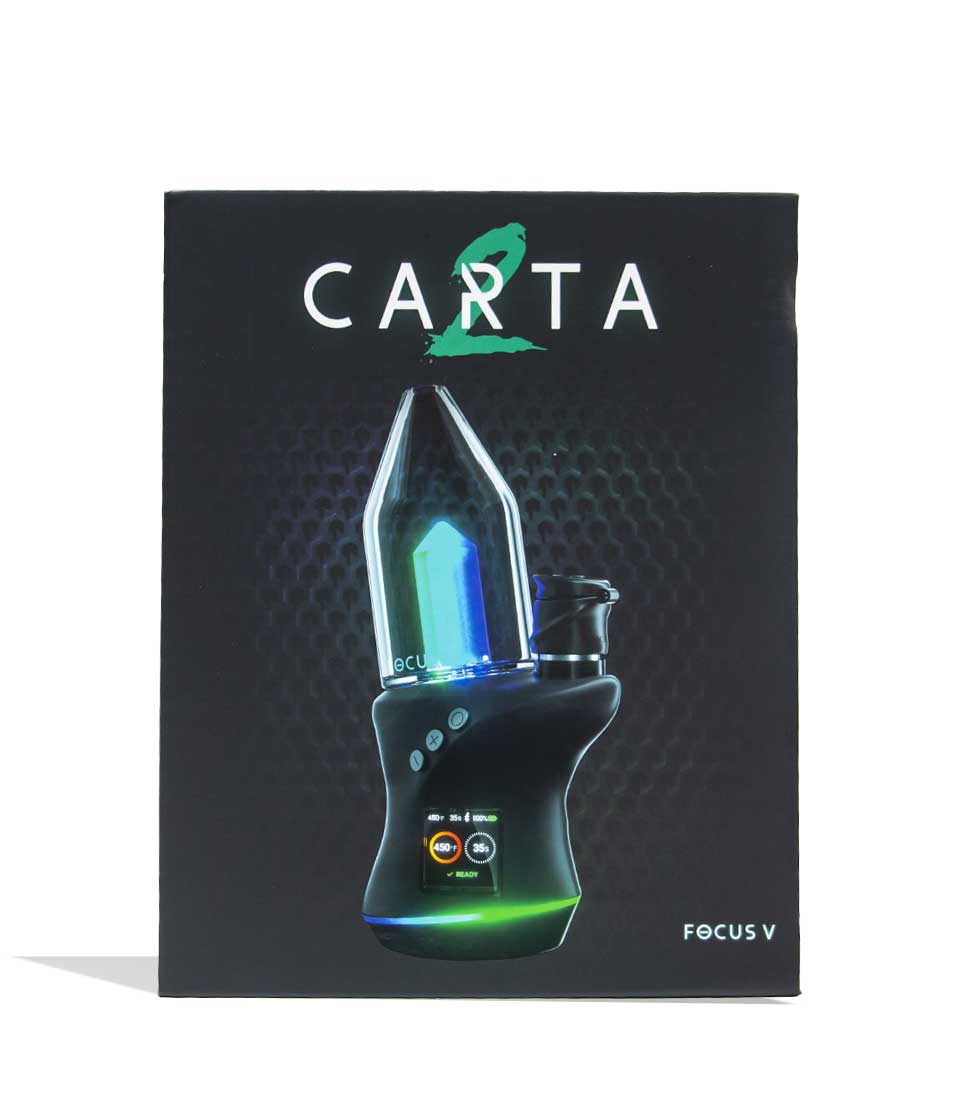 Focus V Carta 2 Electronic Dab Rig Packaging Front View on White Background
