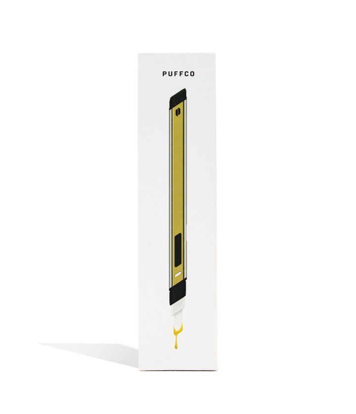 Yellow Puffco Hot Knife Electronic Loading Tool Packaging on white background