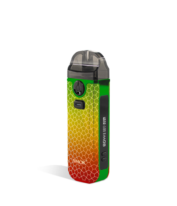 Rasta Armor side view SMOK Nord 4 80w Pod Starter Kit on white background