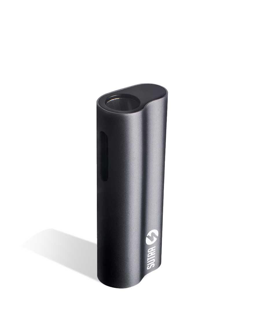 Gunmetal above view Sutra Vape Auto Cartridge Vaporizer on white background