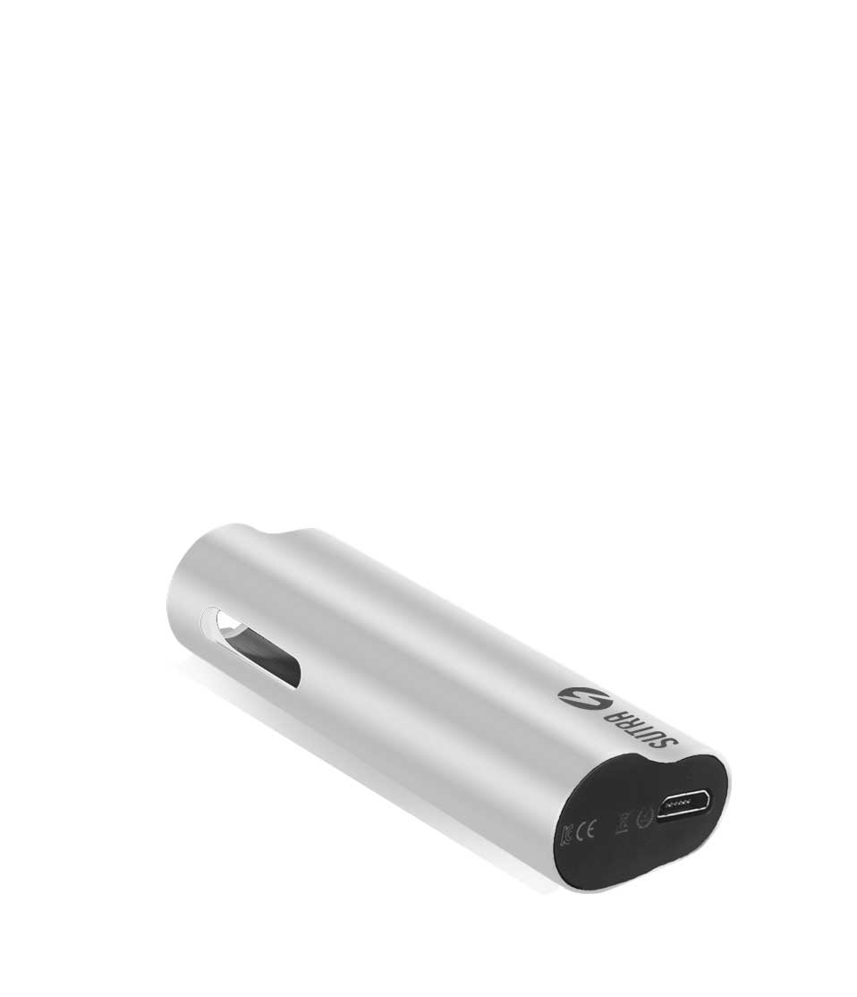 White bottom view Sutra Vape Auto Cartridge Vaporizer on white background