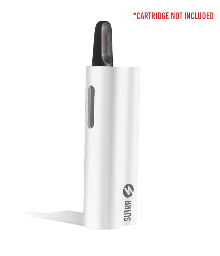 White side view w/cartridge Sutra Vape Auto Cartridge Vaporizer on white background