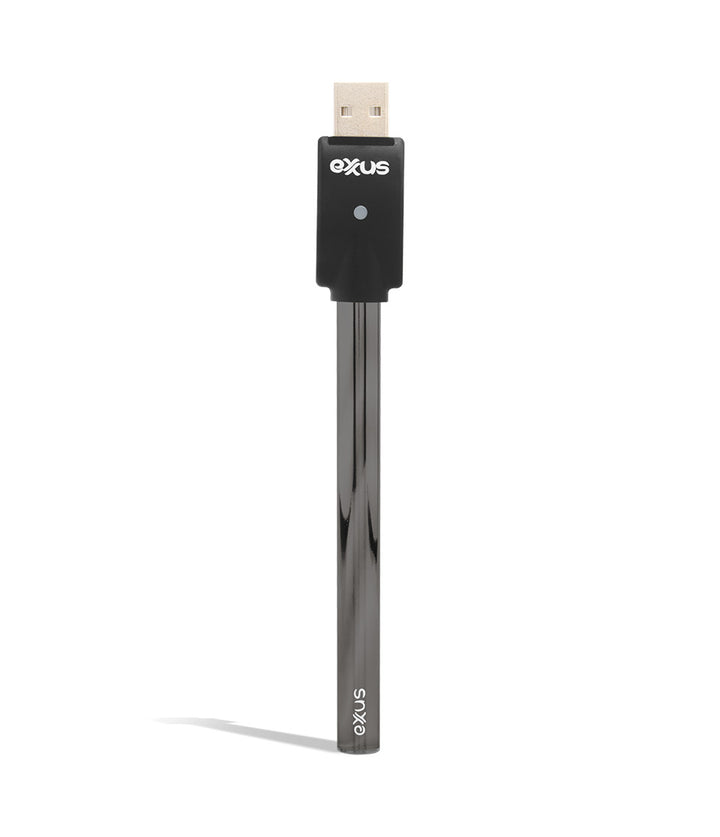 Gunmetal w/usb Exxus Vape Tap VV Auto Draw Cartridge Vaporizer on white studio background