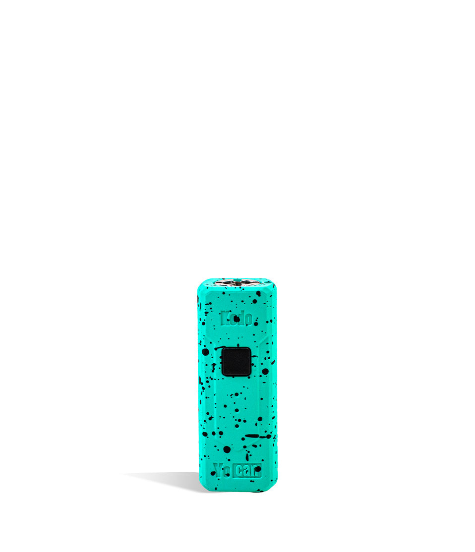 Teal Black Spatter Wulf Mods Kodo Cartridge Vaporizer 9pk on white background